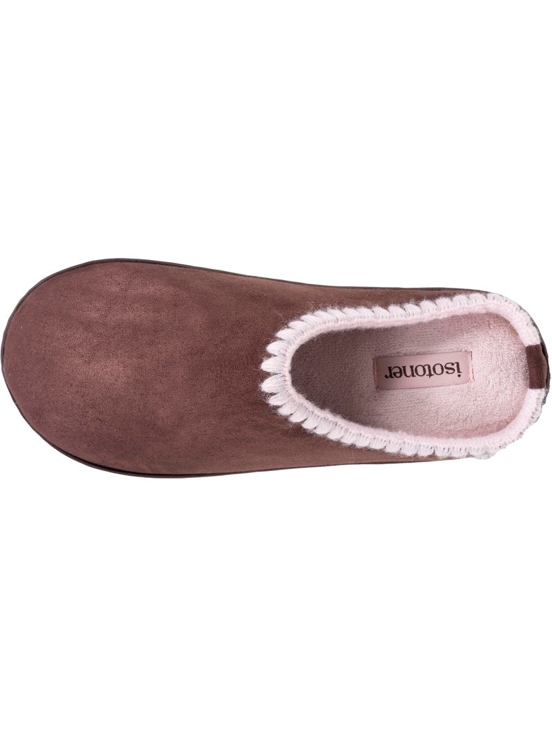 Pantofole  ultraconfortevole, in pelle scamosciata donna Isotoner Marrone - Kiabi