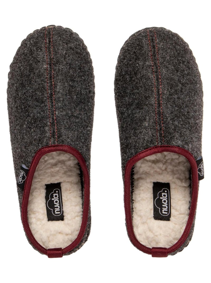 Pantofole unisex Nuvola suola in gomma Grigio bordeaux - Kiabi