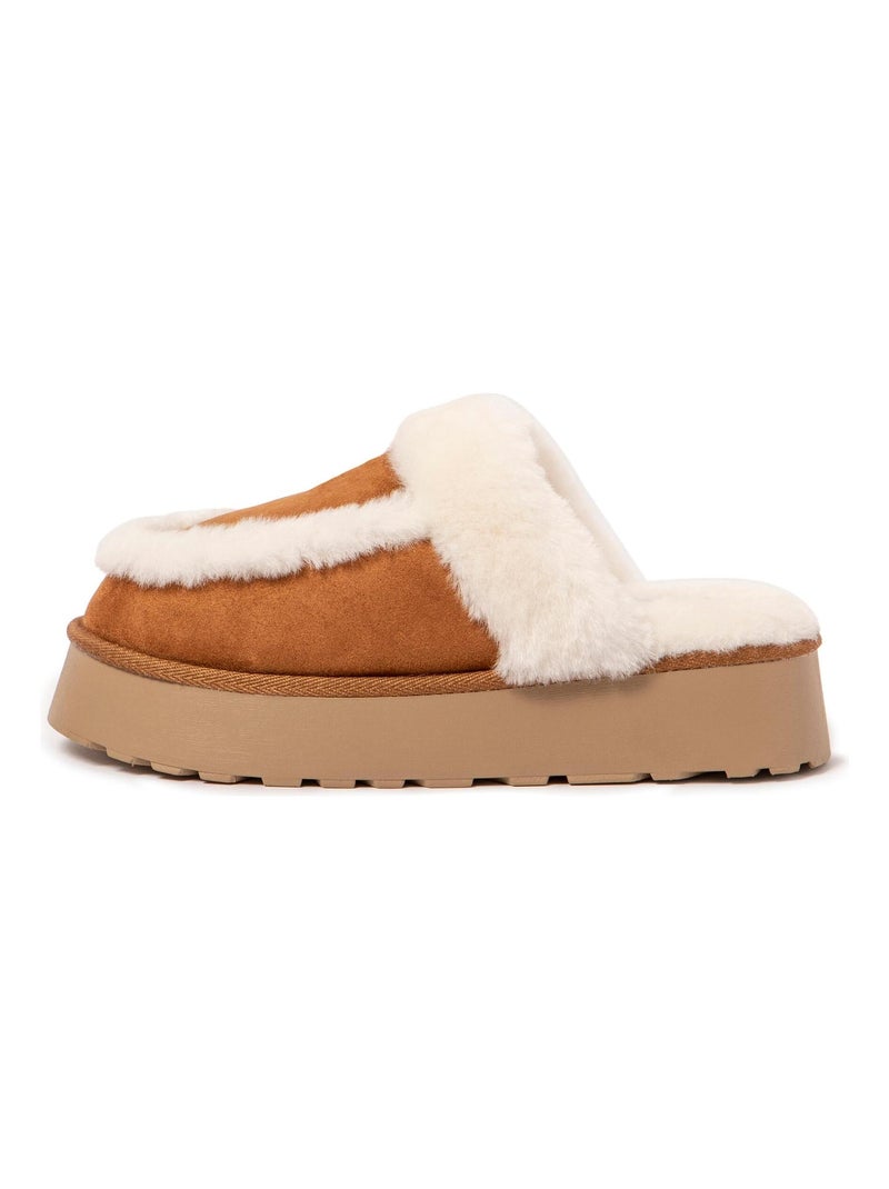 Pantofole unisex Nuvola suola in gomma Marrone nocciola - Kiabi