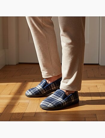 Pantofole uomo charentaises scozzesi antiscivolo ozabi