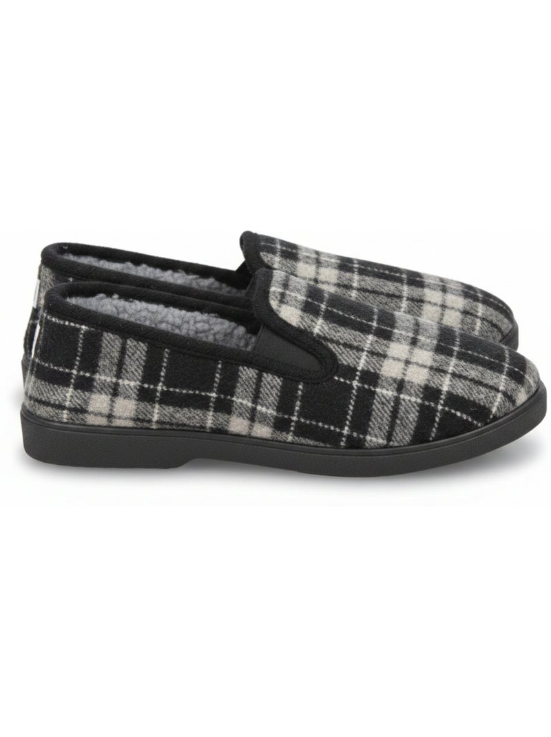 Pantofole uomo charentaises scozzesi antiscivolo ozabi Nero - Kiabi