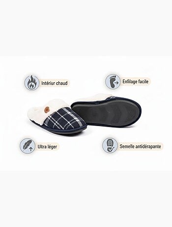 Pantofole uomo Jacquard scozzese MU9732