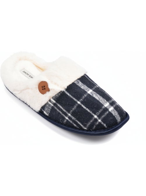 Pantofole uomo Jacquard scozzese MU9732 - Kiabi