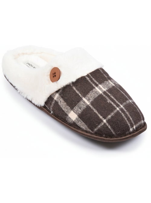 Pantofole uomo Jacquard scozzese MU9732 - Kiabi