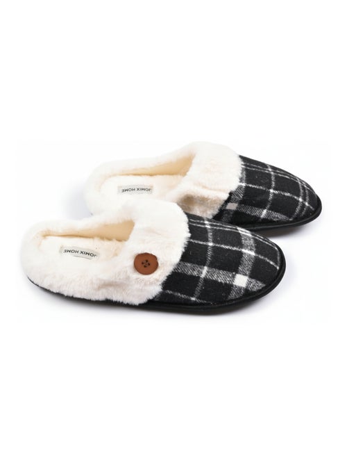 Pantofole uomo Jacquard scozzese MU9732 - Kiabi