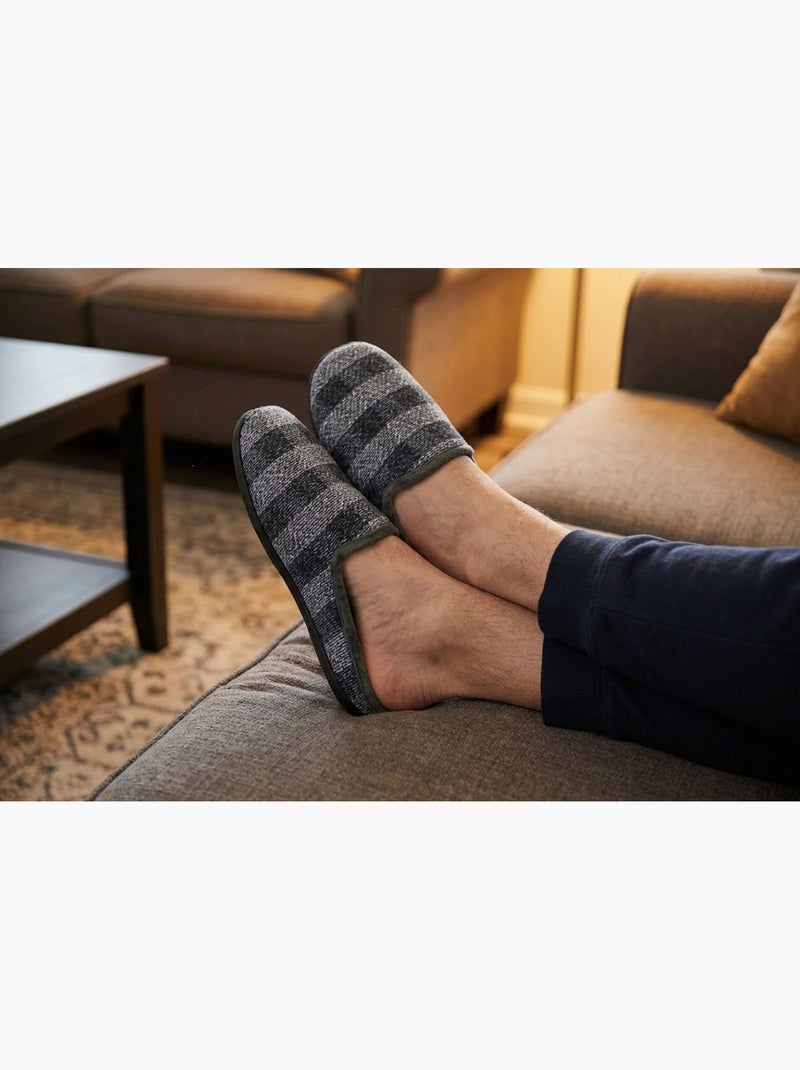 Pantofole Uomo Mule Calde Antiscivolo Comfort OZABI Grigio - Kiabi