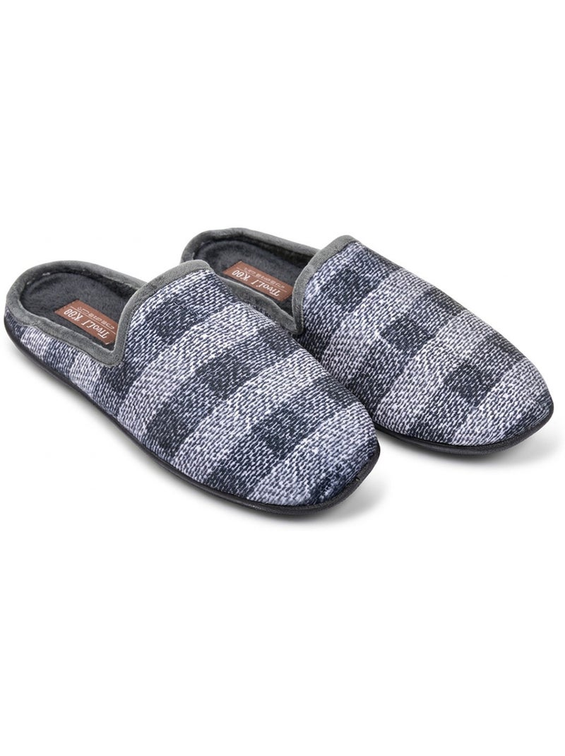 Pantofole Uomo Mule Calde Antiscivolo Comfort OZABI Grigio - Kiabi