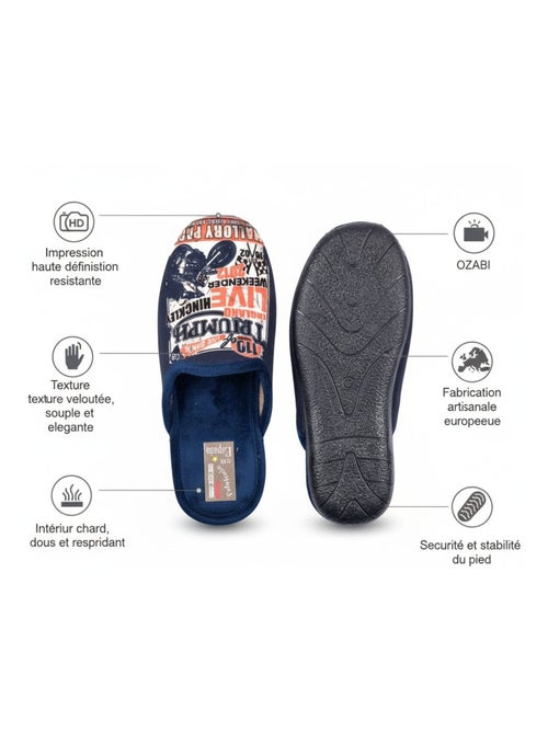 Pantofole Uomo Mule Fantasia PHOTOPRINT - Kiabi