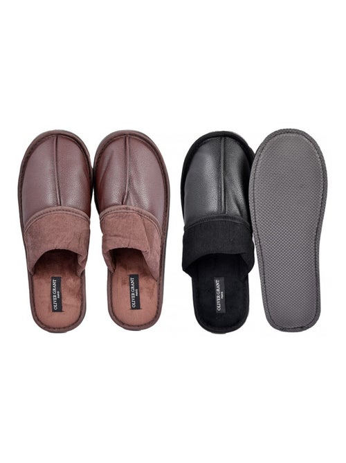 Pantofole Uomo OLIVER GRANT - Confezione da 2 - Kiabi