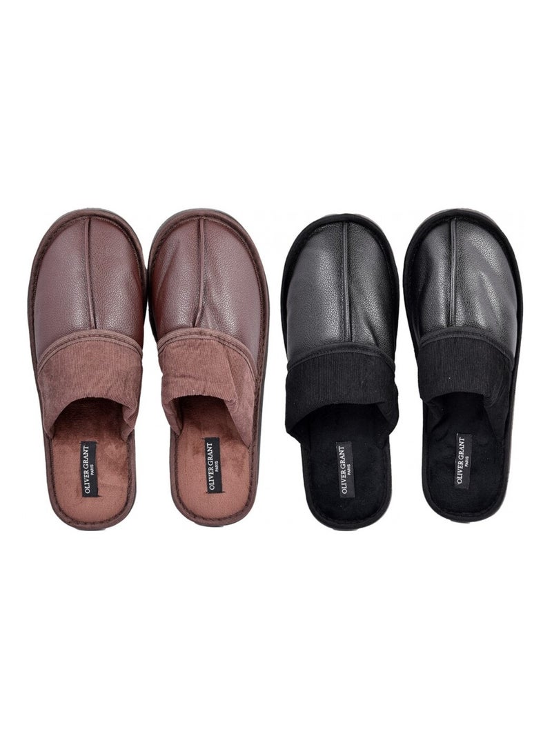 Pantofole Uomo OLIVER GRANT Confezione da 2 Multicolore - Kiabi