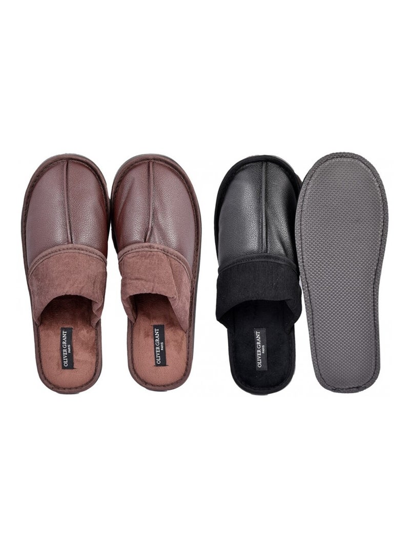 Pantofole Uomo OLIVER GRANT Confezione da 2 Multicolore - Kiabi