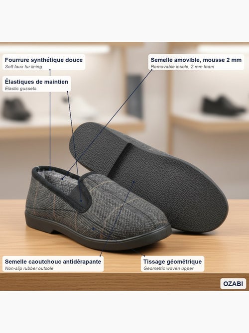 Pantofole uomo ozabi carreaux chevrons suola antidérapante - Kiabi Pantofole uomo ozabi carreaux chevrons suola antidérapante - Kiabi