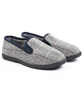 Pantofole uomo ozabi carreaux chevrons suola antidérapante
