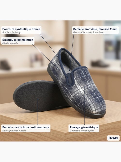 Pantofole uomo ozabi carreaux chevrons suola antidérapante - Kiabi Pantofole uomo ozabi carreaux chevrons suola antidérapante - Kiabi