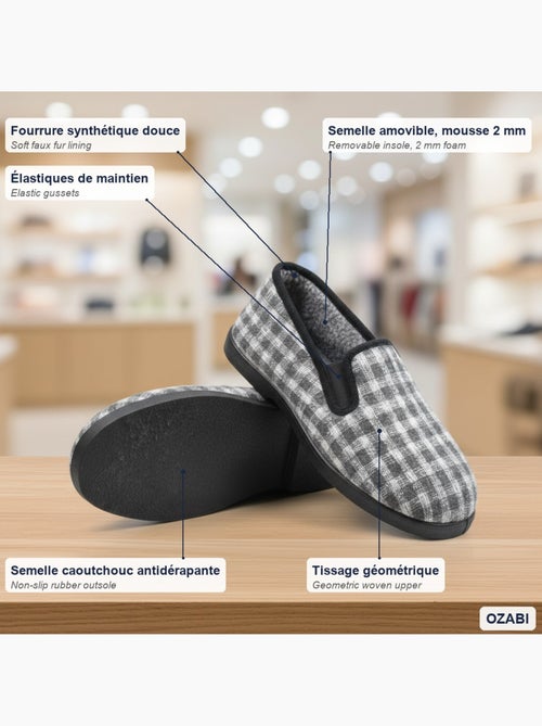 Pantofole uomo ozabi carreaux chevrons suola antidérapante - Kiabi Pantofole uomo ozabi carreaux chevrons suola antidérapante - Kiabi