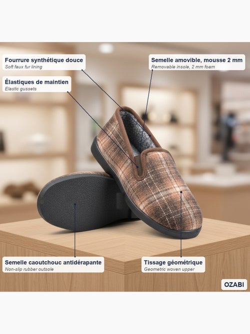 Pantofole uomo ozabi carreaux chevrons suola antidérapante - Kiabi Pantofole uomo ozabi carreaux chevrons suola antidérapante - Kiabi