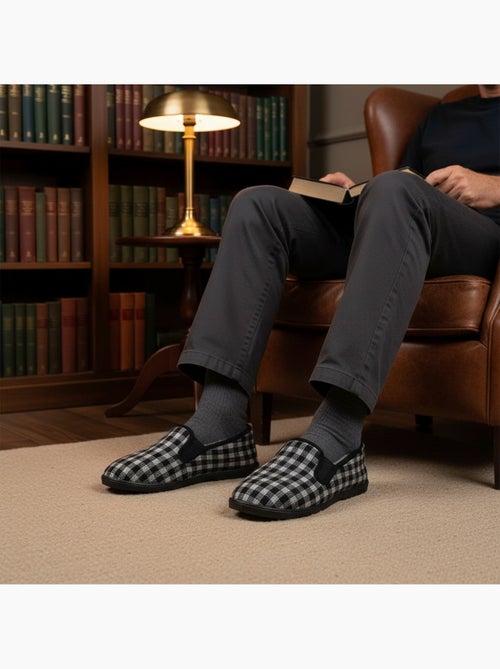 Pantofole uomo ozabi carreaux chevrons suola antidérapante - Kiabi Pantofole uomo ozabi carreaux chevrons suola antidérapante - Kiabi