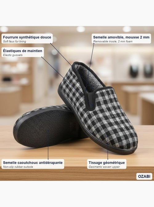 Pantofole uomo ozabi carreaux chevrons suola antidérapante - Kiabi Pantofole uomo ozabi carreaux chevrons suola antidérapante - Kiabi