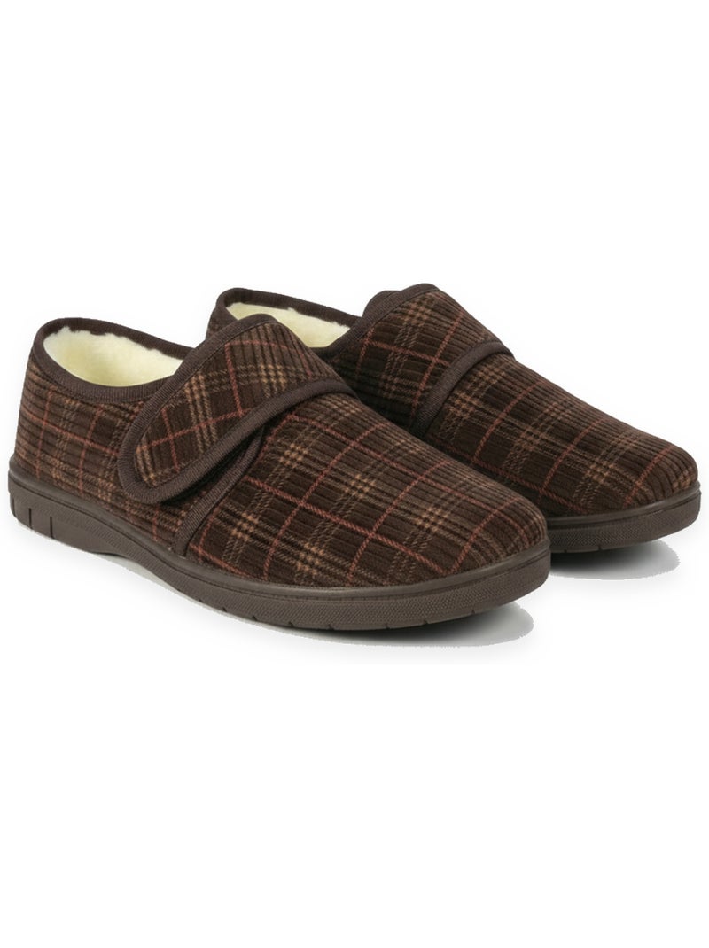 Pantofole uomo ozabi realizzate in spagna, chiusura velcro Marrone glacé - Kiabi