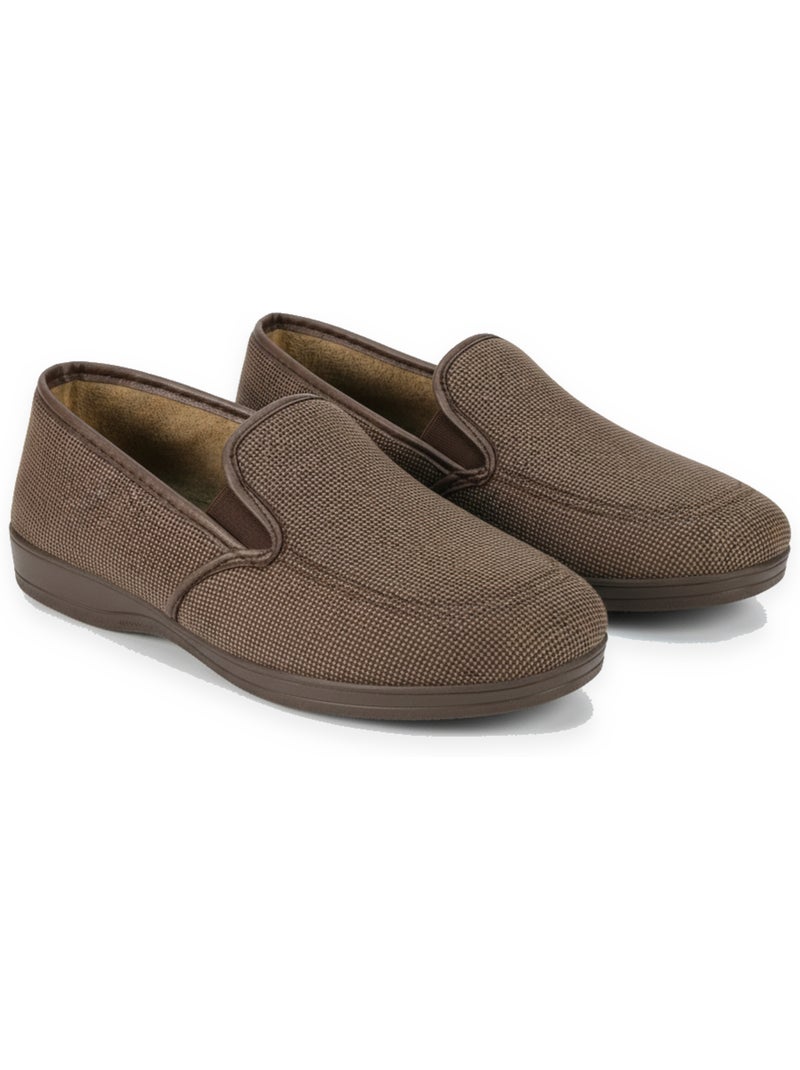 Pantofole uomo ozabi velluto microfibre spagna Marrone - Kiabi