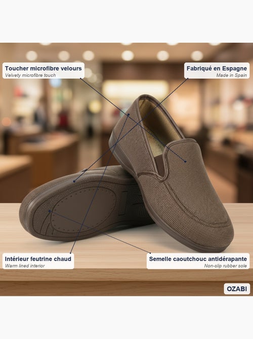 Pantofole uomo ozabi velluto microfibre spagna - Kiabi