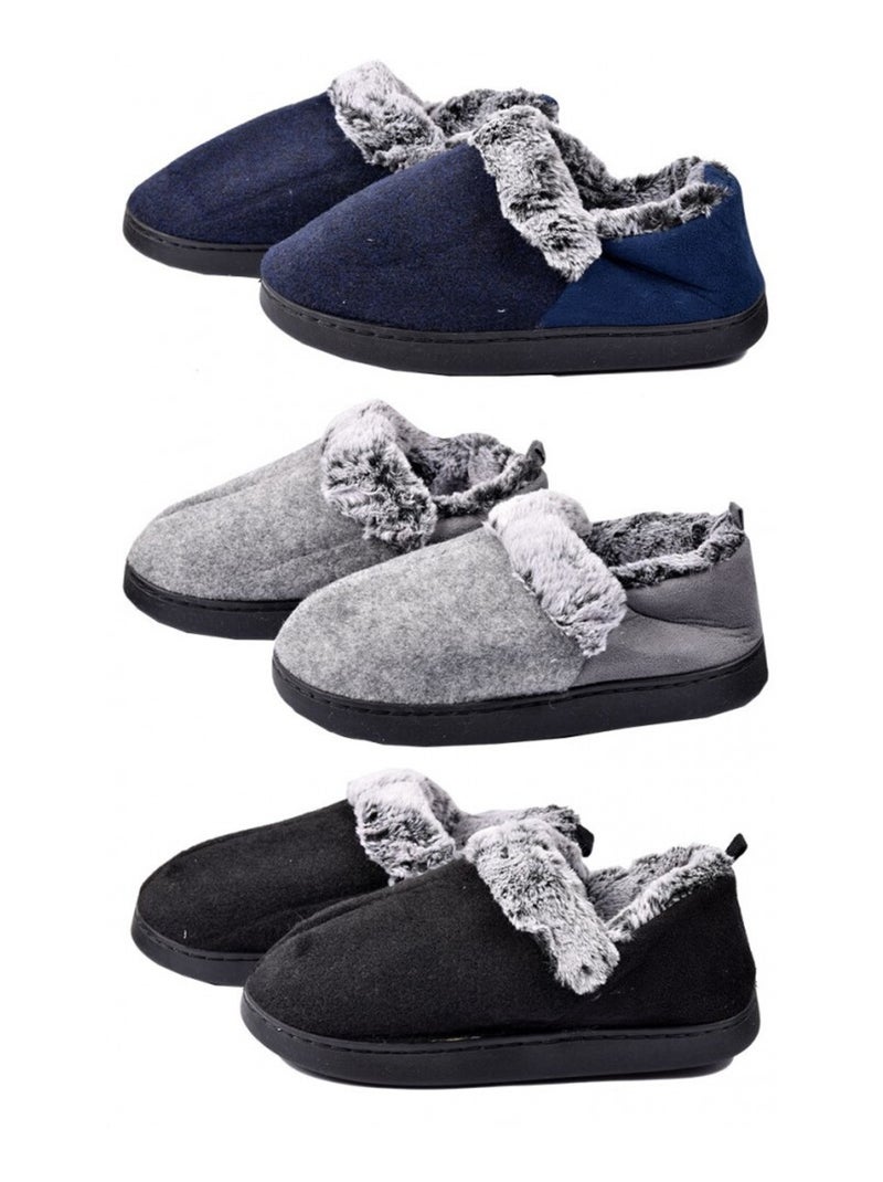 Pantofole Uomo Pantofola PREMIUM Blu marino - Kiabi
