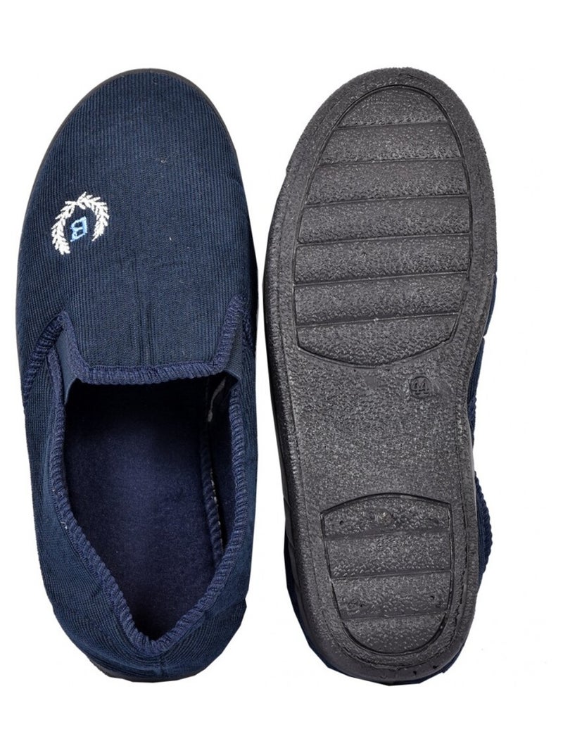 Pantofole Uomo Pantofola PREMIUM Blu marino - Kiabi
