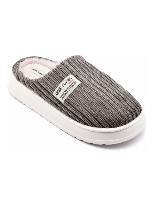 Pantofole uomo velluto a coste MU10122 - Kiabi