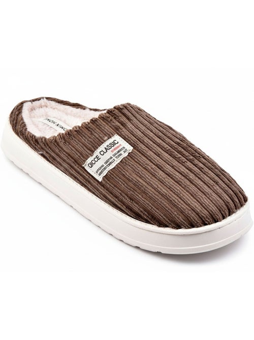 Pantofole uomo velluto a coste MU10122 - Kiabi