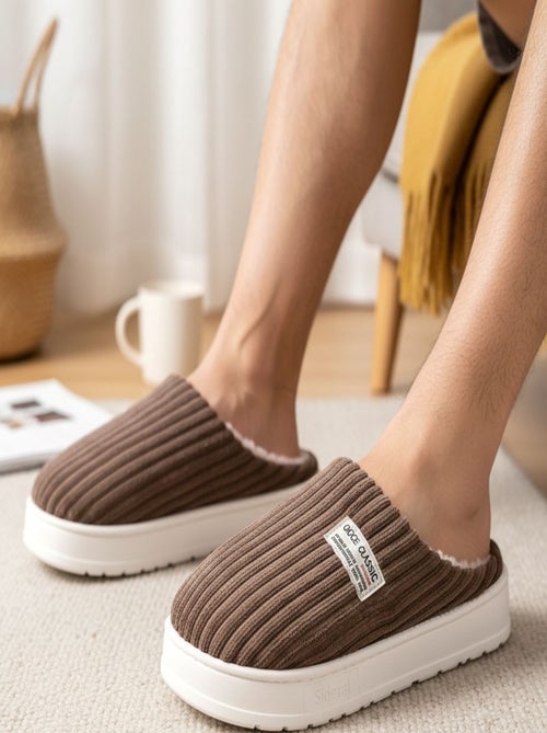 Pantofole uomo velluto a coste MU10122 - Kiabi