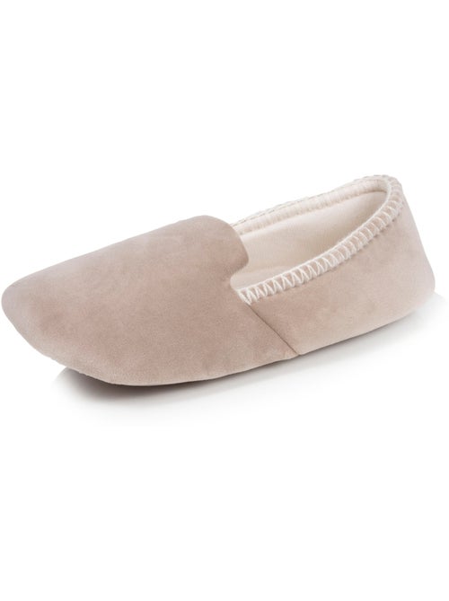 Pantofole  velluto, suola in gomma antiscivolo donna - Kiabi