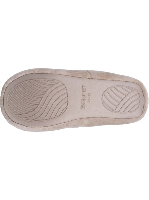 Pantofole  velluto, suola in gomma antiscivolo donna - Kiabi