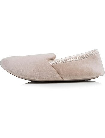 Pantofole velluto, suola in gomma antiscivolo donna Isotoner