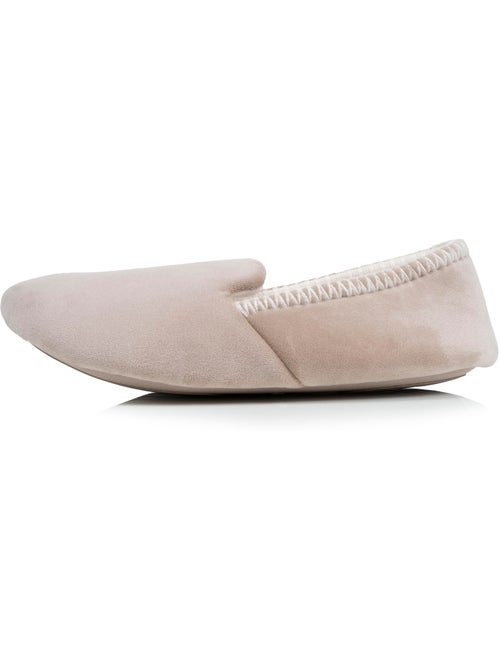 Pantofole  velluto, suola in gomma antiscivolo donna Isotoner - Kiabi