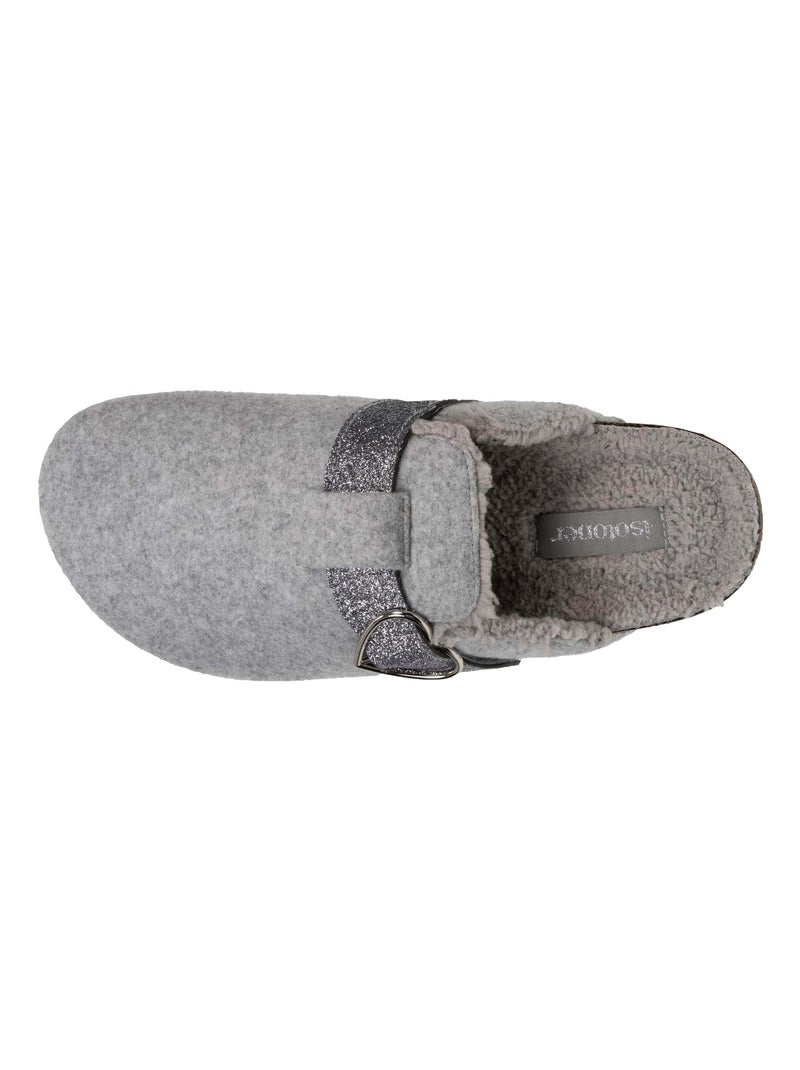 Pantofole zoccoli plantare anatomico comfort donna Isotoner Grigio melangiato - Kiabi