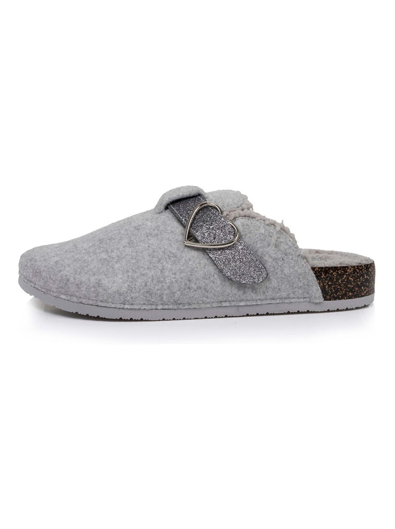 Pantofole zoccoli plantare anatomico comfort donna Isotoner Grigio melangiato - Kiabi