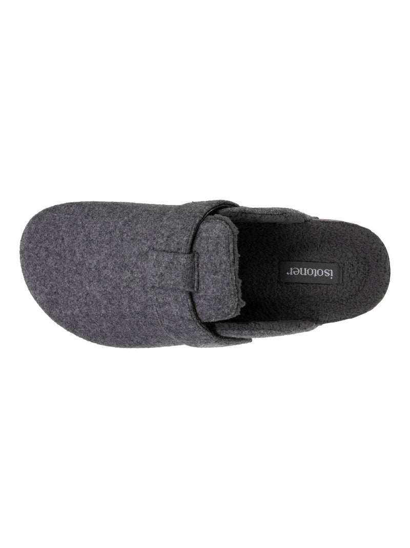 Pantofole zoccoli soletta in memory foam uomo Isotoner Grigio melangiato - Kiabi