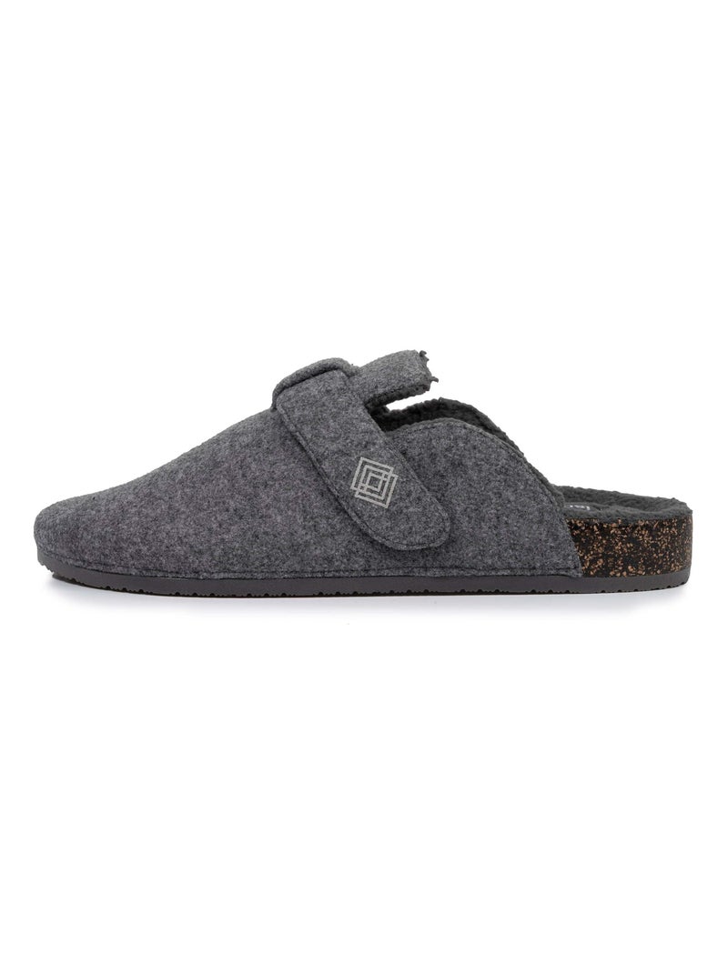 Pantofole zoccoli soletta in memory foam uomo Isotoner Grigio melangiato - Kiabi