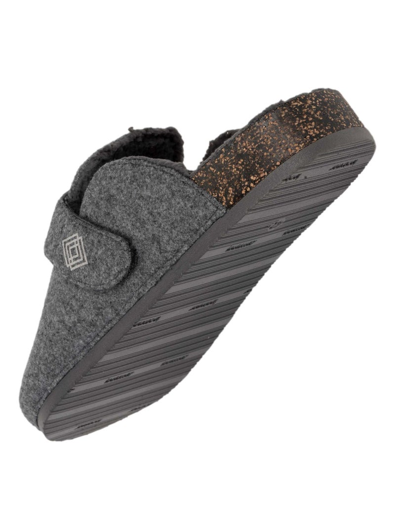 Pantofole zoccoli soletta in memory foam uomo Isotoner Grigio melangiato - Kiabi