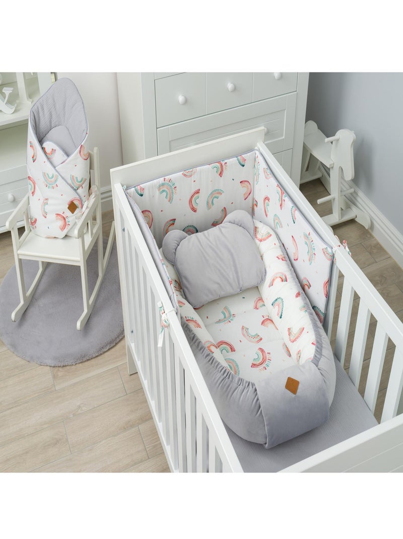 Paracolpi bebè reversibile sfoderabile cotone | SEVIRA KIDS Grigio - Kiabi