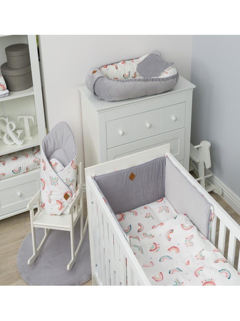 Paracolpi bebè reversibile sfoderabile cotone | SEVIRA KIDS Grigio - Kiabi