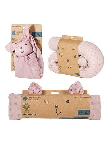 Paracolpi + copertina + doudou in cotone bio "Roba Lil Planet