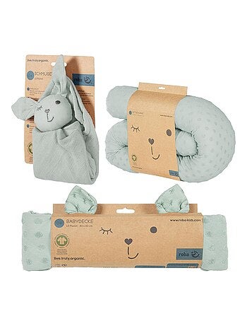 Paracolpi + copertina + doudou in cotone bio "Roba Lil Planet