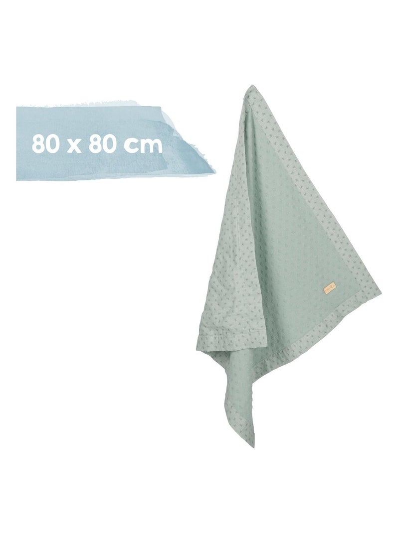 Paracolpi + copertina + doudou in cotone bio "Roba Lil Planet" Verde acqua - Kiabi