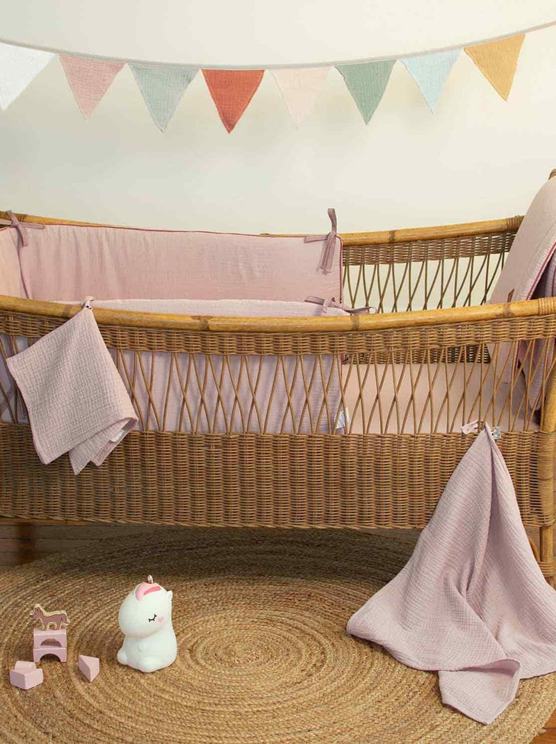 Paracolpi per lettino reversibile in mussola di cotone | SEVIRA KIDS Bianco - Kiabi