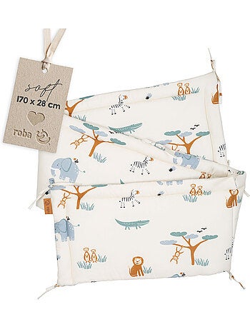 Paracolpi 'Savanna Friends' per lettino da 60 x 120 a 70 x 140 cm - beige / multicolore