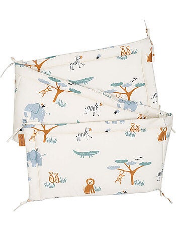Paracolpi 'Savanna Friends' per lettino da 60 x 120 a 70 x 140 cm - beige / multicolore