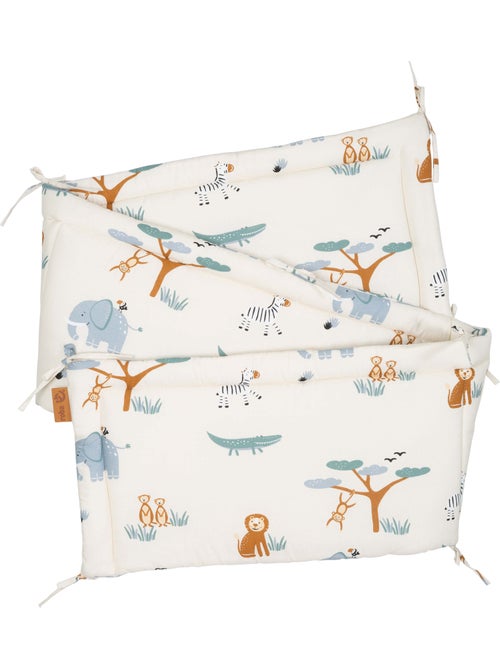 Paracolpi 'Savanna Friends' per lettino da 60 x 120 a 70 x 140 cm - beige / multicolore - Kiabi Paracolpi 'Savanna Friends' per lettino da 60 x 120 a 70 x 140 cm - beige / multicolore - Kiabi