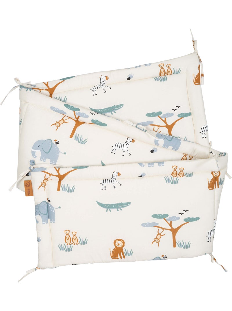 Paracolpi 'Savanna Friends' per lettino da 60 x 120 a 70 x 140 cm - beige / multicolore Beige - Kiabi