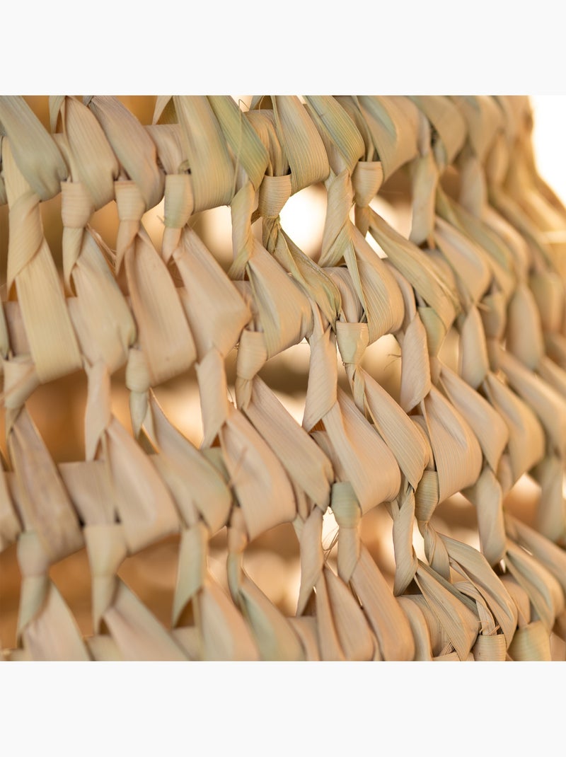 Paralume a cono con foglie di palma Beige - Kiabi